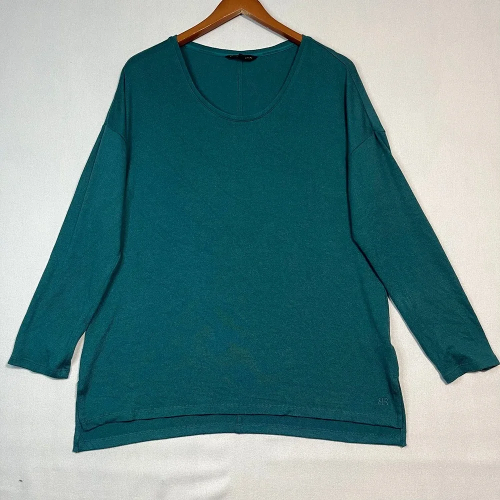 Banana Republic Teal Green Ribbed‎ Knit Oversized Long Sleeve Sweater  - Size L